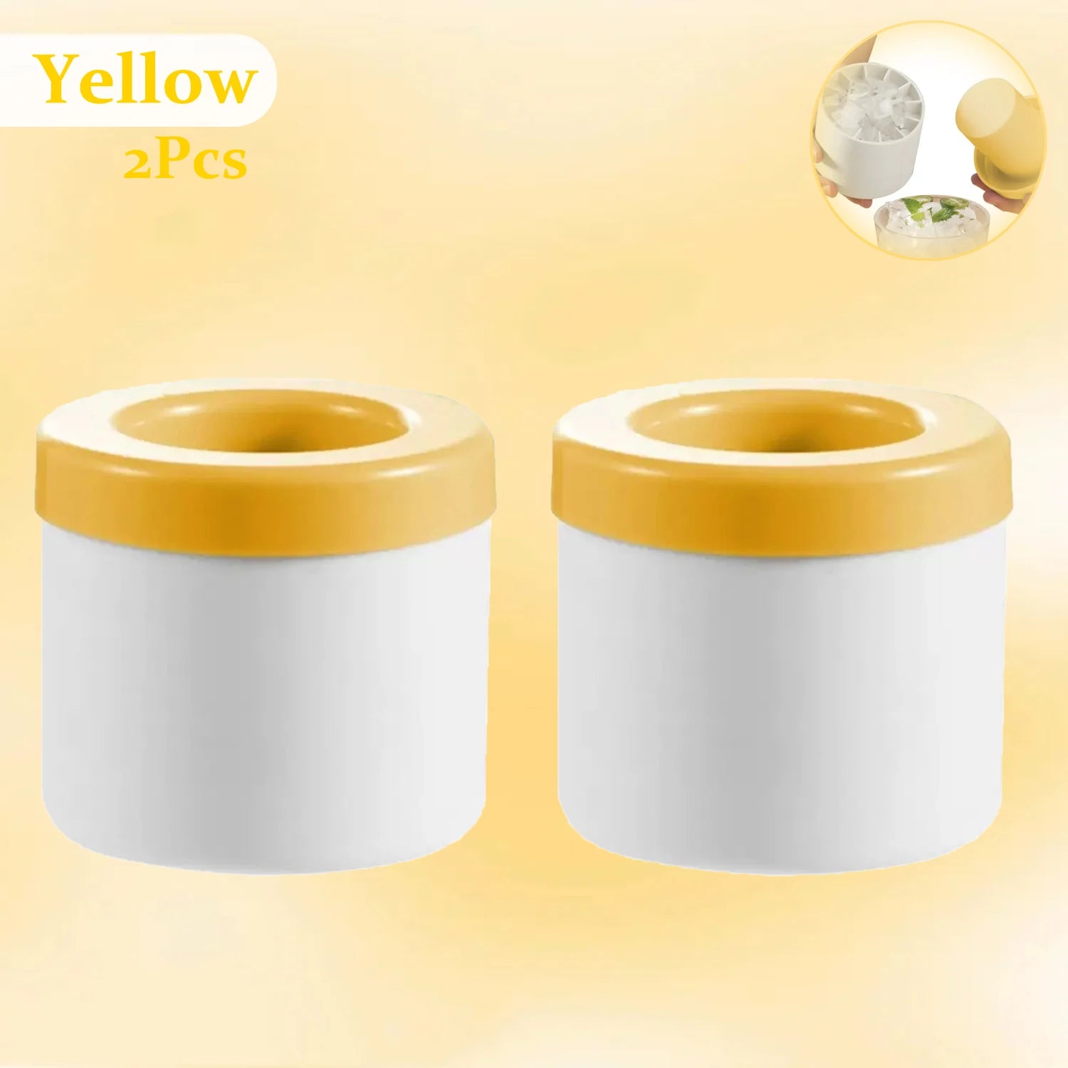 Food grade silicone cylindrical ice tray ice making mold for household kneading, ice storage box, ice cup, quick freezing (small